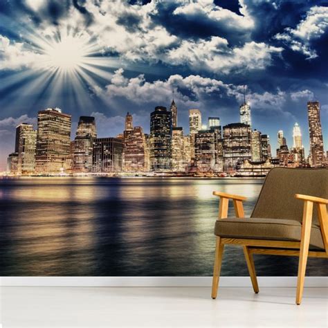 Lower Manhattan From Brooklyn Wallpaper Mural Wallsauce US