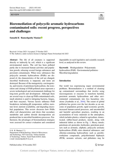 Bioremediation Of Polycyclic Aromatic Hydrocarbons Contaminated Soils