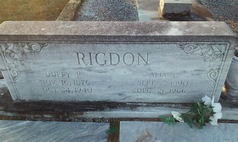 Duffy Randol Rigdon Monumento Find A Grave