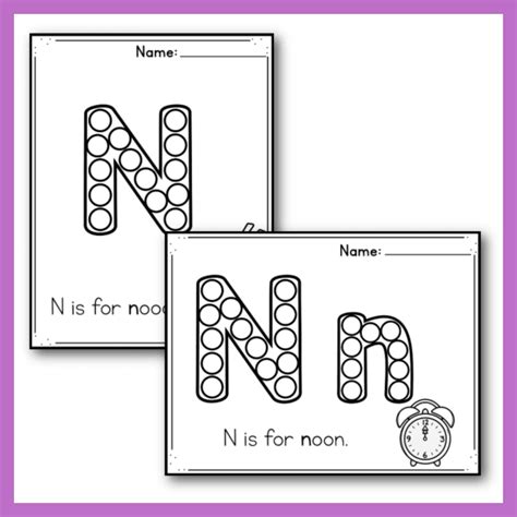 Letter N Kindergarten Worksheets