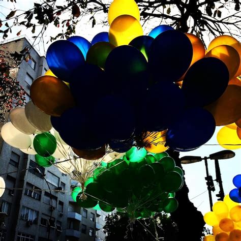 Premium Photo Low Angle View Of Multi Colored Balloons