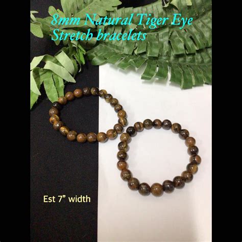 8mm Natural Tiger Eye Stretch Bracelets CraftEZOnline Arts And