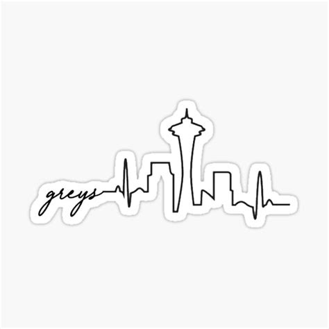 Grey S Skyline Sticker For Sale By Dddaniwilliams Redbubble