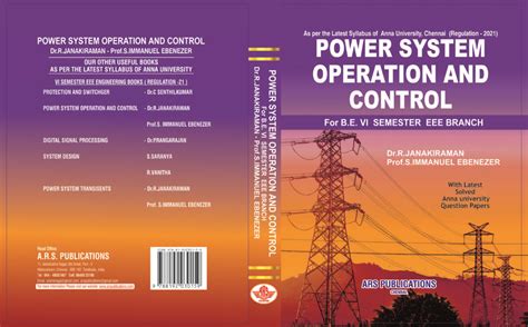 POWER SYSTEM OPERATION AND CONTROL ARS Publications