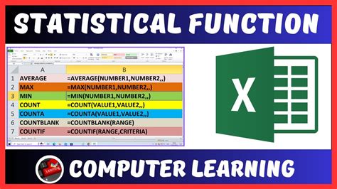 Trending Microsoft Excel Statistics Formulas Most Complete Formulas Riset