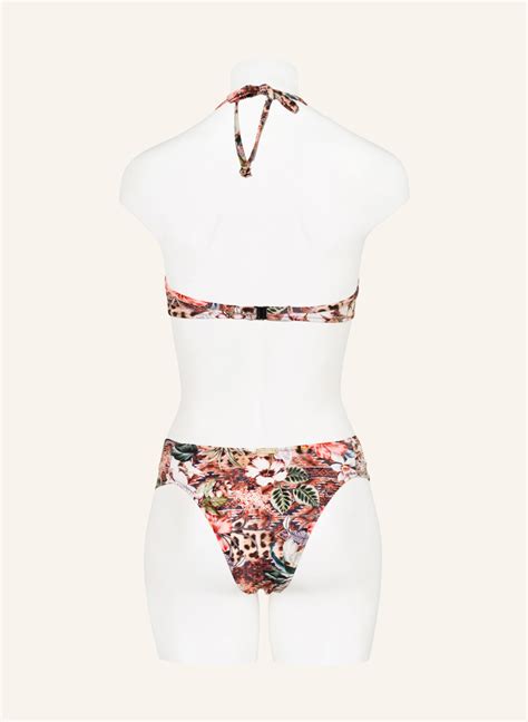 Watercult Push Up Bikini Top Leo Allures In Weiss Rot Braun