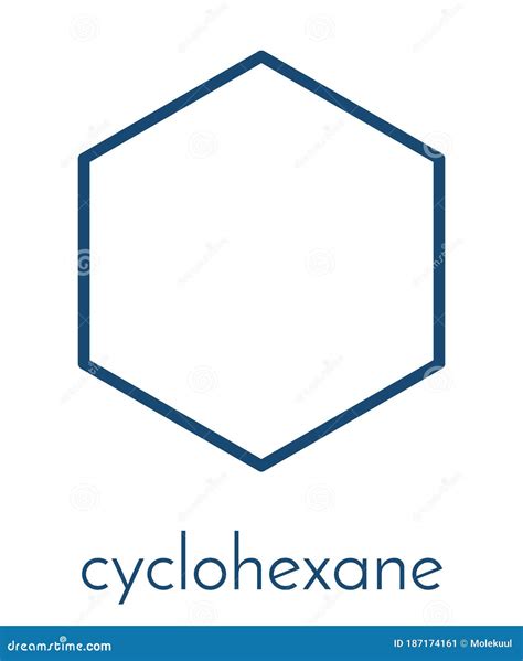 Cyclohexane Chemical Solvent Molecule Skeletal Formula Stock Vector