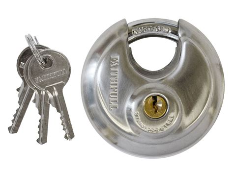 Stainless Steel Discus Padlock 70mm