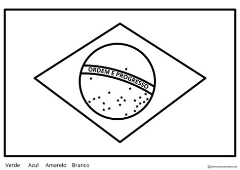 Bandeira Do Brasil Para Colorir Pdf - Bandeira do Brasil para colorir - Ponto do Conhecimento