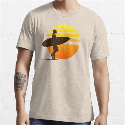 Golden Sunrise Surfer Girl T Shirt For Sale By Aaronkinzer