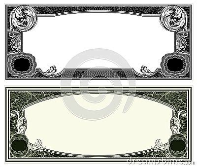 Blank Banknote Layout Cartoon Vector Cartoondealer