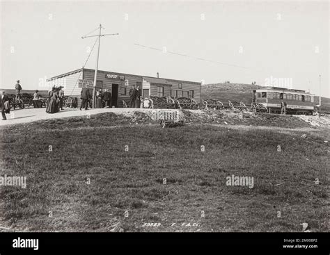 Vintage Photograph 1897 The Summit Of Snaefell Isle Of Man Stock