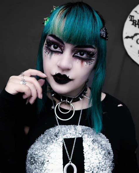 Anime Goth Clown Makeup Look