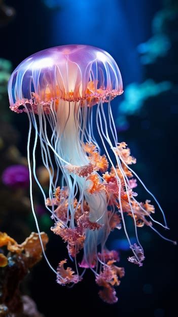 Rhizostoma Pulmo A Veces Referido Como Medusa De Barril En Un Acuario