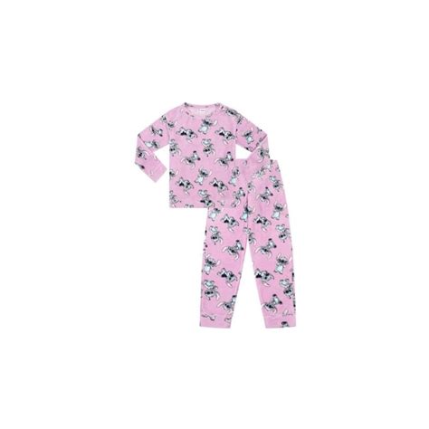 Disney Pigiama Lungo Da Donna Lilo E Stitch In Pile Rosa