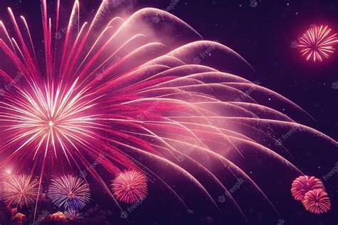 Premium Photo Exploding Festival Firework Festive Show In Night Sky Flashes Of Celebratory