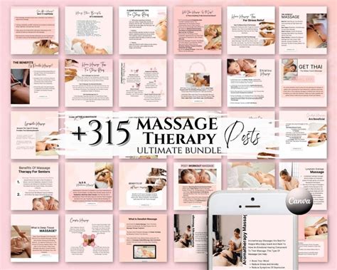 Massage Therapist Instagram Post Templates Spa Esthetician Etsy