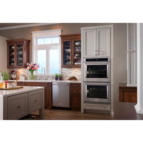 Kitchenaid 30 Double Wall Oven Kode500ess Stainless Steel Dufresne Furniture And Appliances