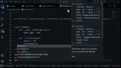 Access Specifiersmodifiers Python Youtube