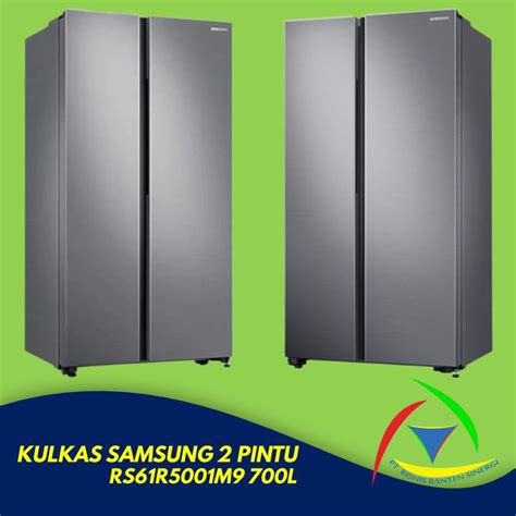 LEMARI ES KULKAS SAMSUNG 2 PINTU RS61R5001M9 700L