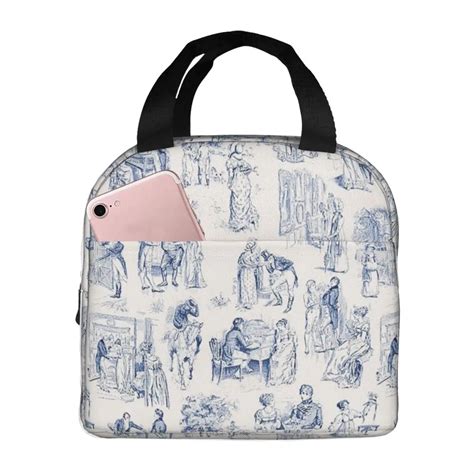 Pride And Prejudice Jane Austen Lunch Bag Portable Insulated Canvas