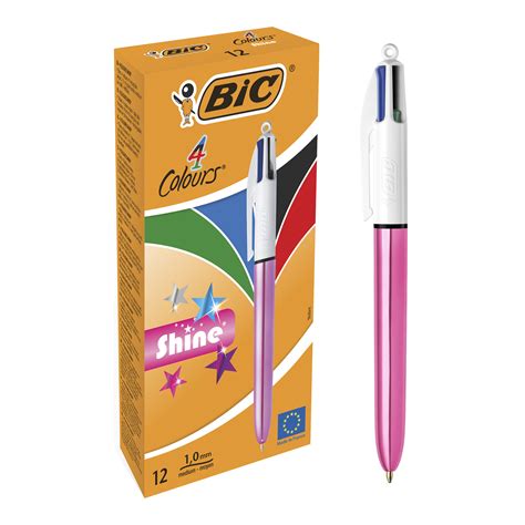 Bic Couleurs Shine Stylos Bille Couleurs Corps Rose