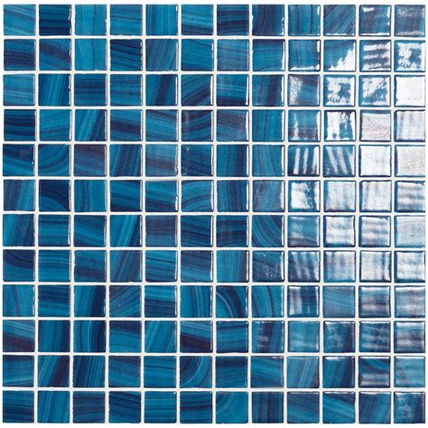 Dark Blue 1 X 1 Glass Tile Vidrepur Nature Collection Aquablu Mosaics