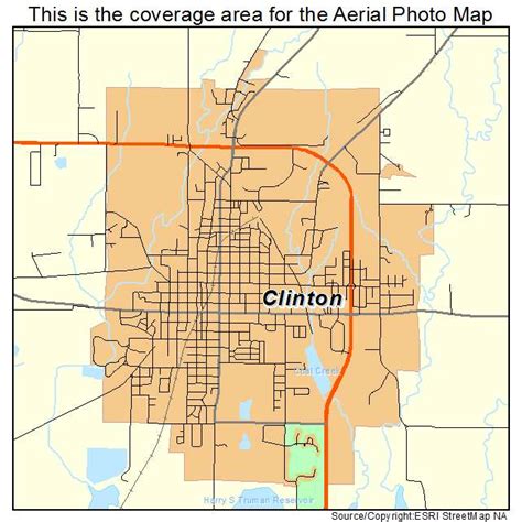 Aerial Photography Map Of Clinton Mo Missouri