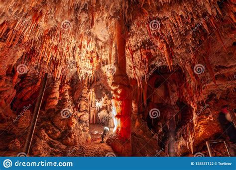 Cave with Lots of Beautiful Stalactites, Stalagmites and Pillars. Stock Photo - Image of ...