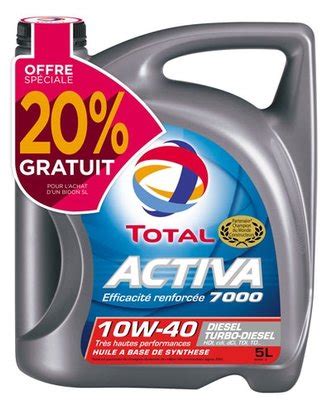 Huile Moteur Activa W Essence L Total Huile Liquide