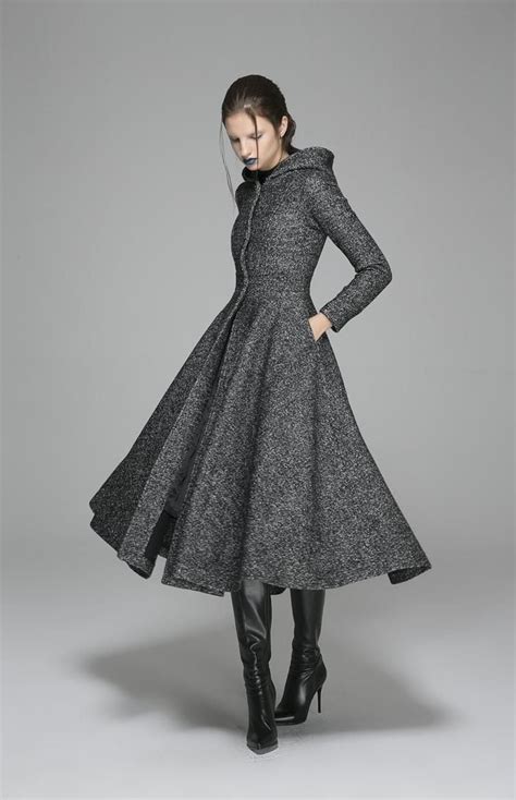 Maxi Coat Gray Coat Dress Coat Womens Coats Wool Coat Etsy Dress Coat Outfit Maxi Coat Coat