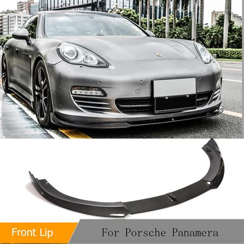 Carbon Fiber Frp Front Bumper Lip Spoiler For Porsche Panamera