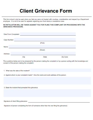 FREE 32 Grievance Form Samples In Google Docs MS Word PDF