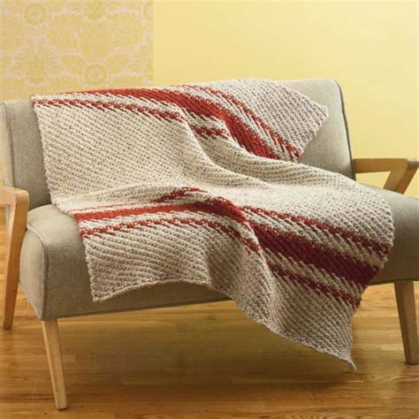 Lion Brand® Wool Ease® Thick And Quick® Cozy Nook Throw Knit Lion Brand Wool Ease Blanket