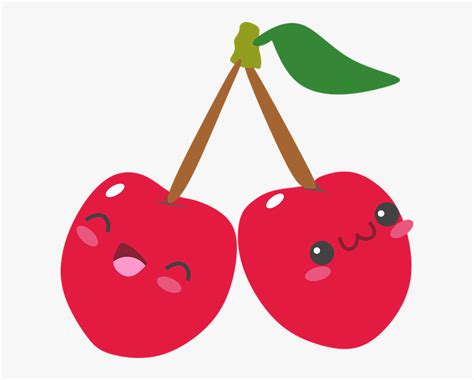 Happy Cute Kawaii Fruit Cartoon Emoji Cherry Vinyl Decal Sticker