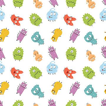 Cute Monster Pattern PNG Images For Free Download - Pngtree