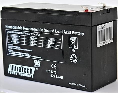 Amazon UltraTech UT1270 UT 1272 F1 12V 7 Ah Sealed Lead Acid