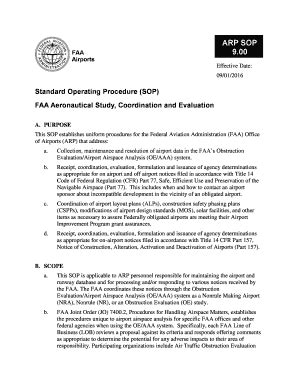 Fillable Online Faa Aeronautical Study Coordination And Evaluation Fax