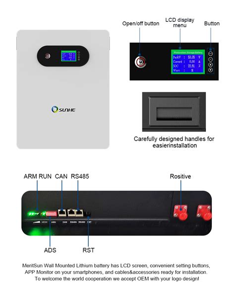 Solar Power Wall Battery Smart Bms 6000 Cycles Lifepo4 Battery 5 12kwh