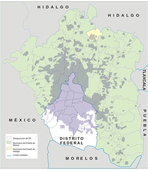 A Map Showing The Location Of Different Areas In Mexico Including