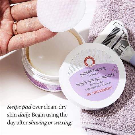 First Aid Beauty Ingrown Hair Pads With Bha And Aha Daily Treatment For Razor Burn And Ingrown