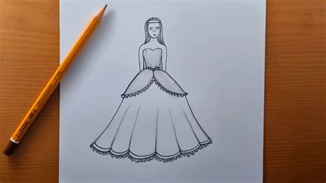 Como Desenhar Uma Garota Com Um Lindo Vestido Desenho Da Barbie