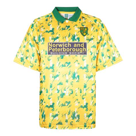 Norwich City Home Camiseta de Fútbol 1992 1994 Sponsored by Norwich