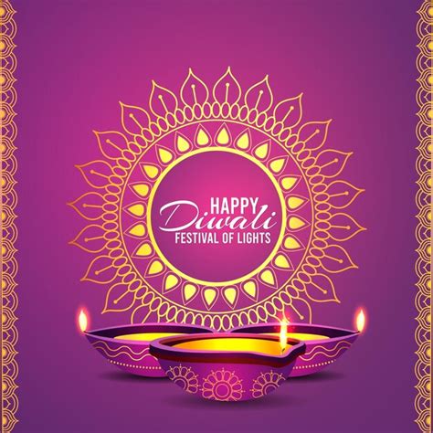 Premium Vector Happy Diwali Celebration Greeting Card