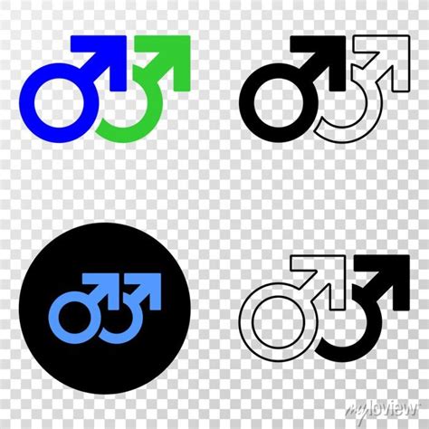 Pictograma de vetor eps do símbolo do par gay versões de fotomural fotomurais pictograma