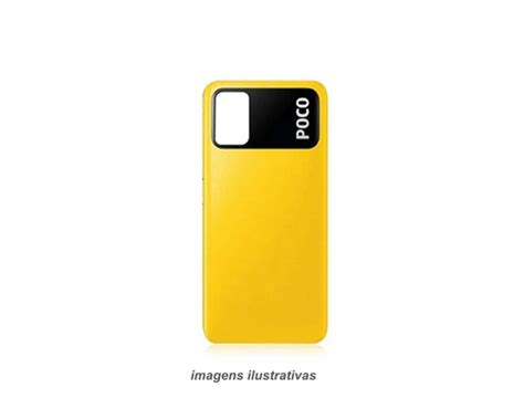 Tampa Traseira Xiaomi Poco M Amarelo C Preto Vogel Cell