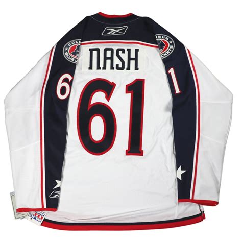 Rick Nash Autographed Columbus Blue Jackets Jersey 61 White NHL