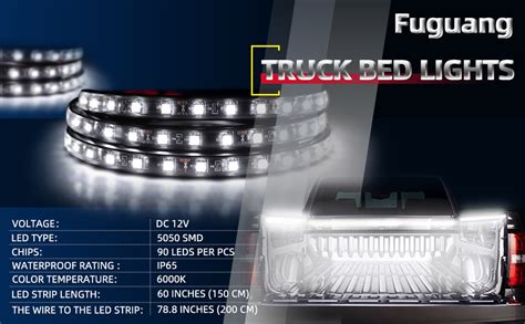 Amazon Fuguang Inch Pcs Leds Truck Bed Light Kit Flexible Strip