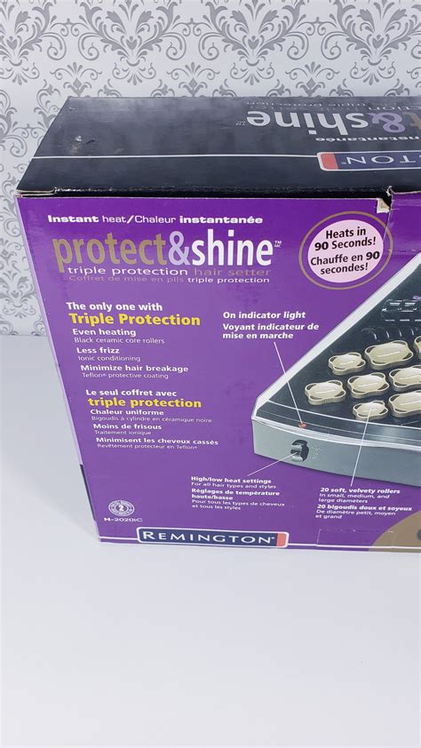 Remington Protect And Shine Velvet Flocked Hot Rollers With Clips H I New Damaged Box