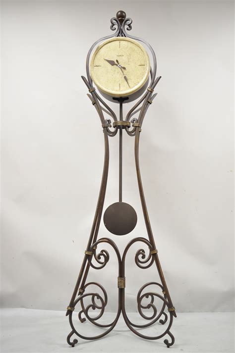 Howard Miller Vercelli Grandfather Clock Tall Wrought Iron Standing Floor Clock At 1stdibs